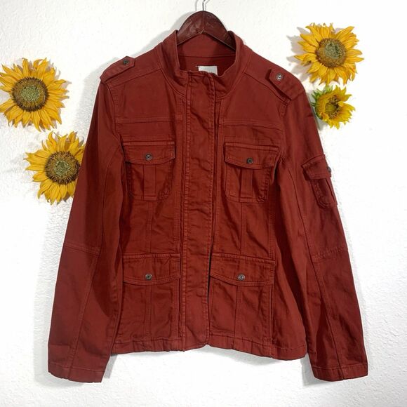 Kensie Jean Rustic Women's Lightweight Utility Pocket Jacket Size Large - Picture 1 of 9